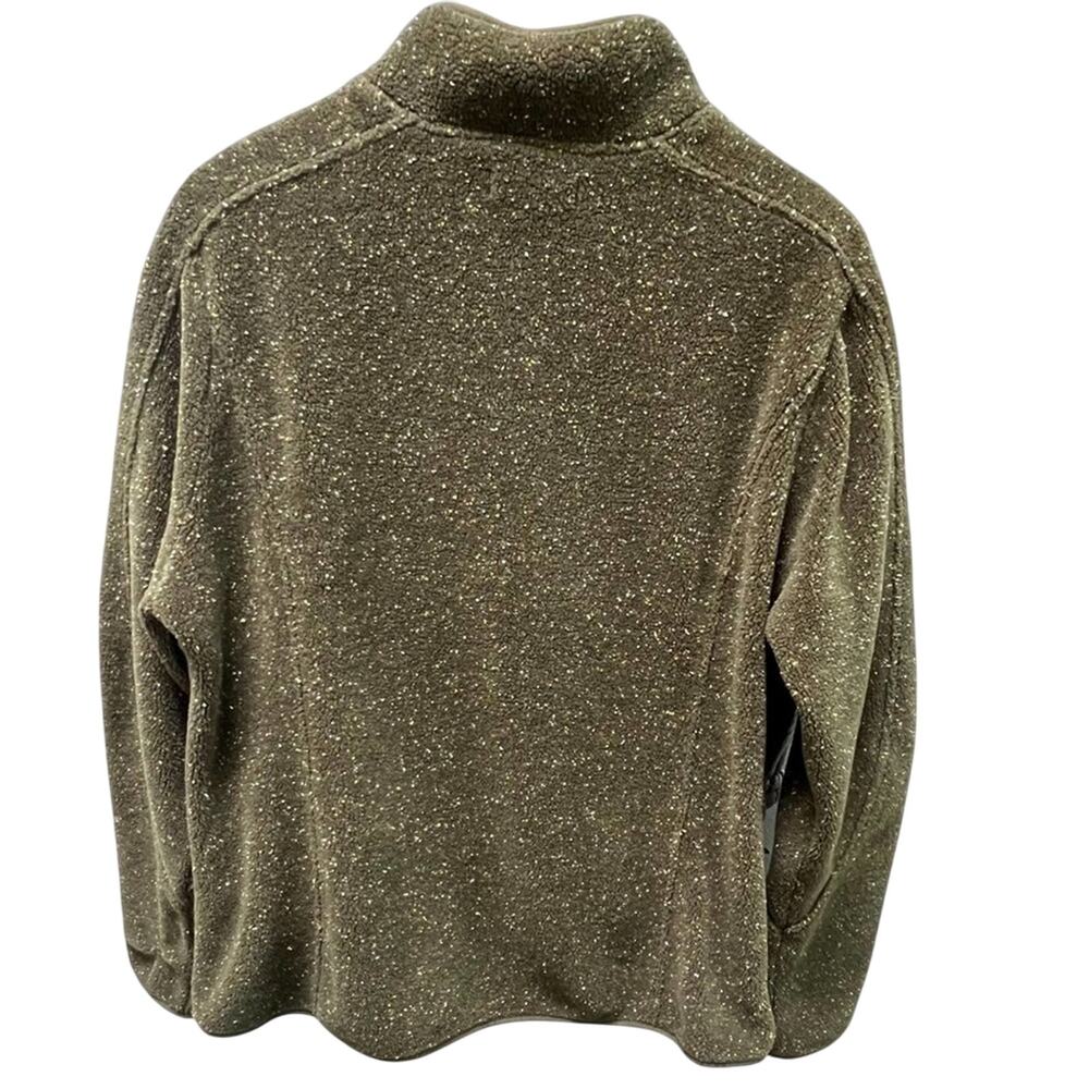 Orvis Full Zip Fleece Jacket SZ L Speckled Earthy Green Outdoor Gorpcore Hiking - Picture 2 of 9